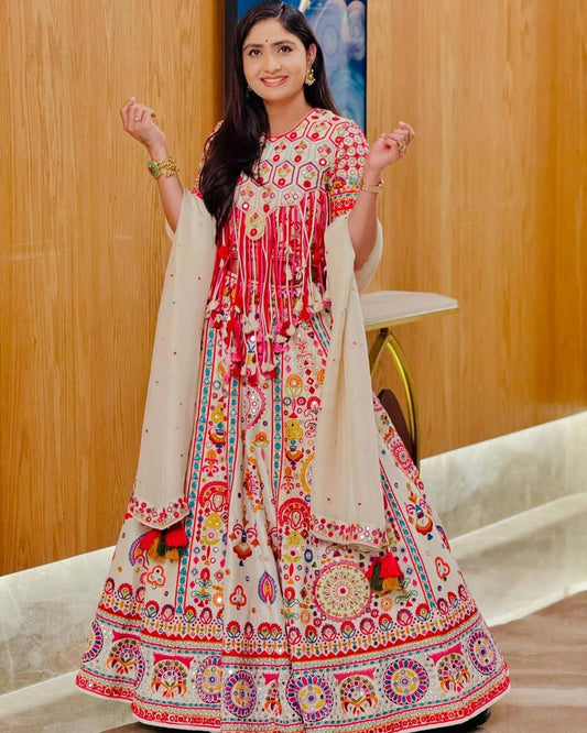 Geet-s Beautiful Heavy Muslin Cotton Lehnga