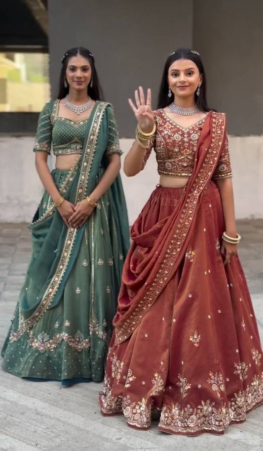 Devanshi Chinon Silk Festival Lehenga Choli
