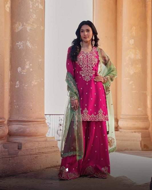 Risha Chinon Sequence Party Wear Sharara