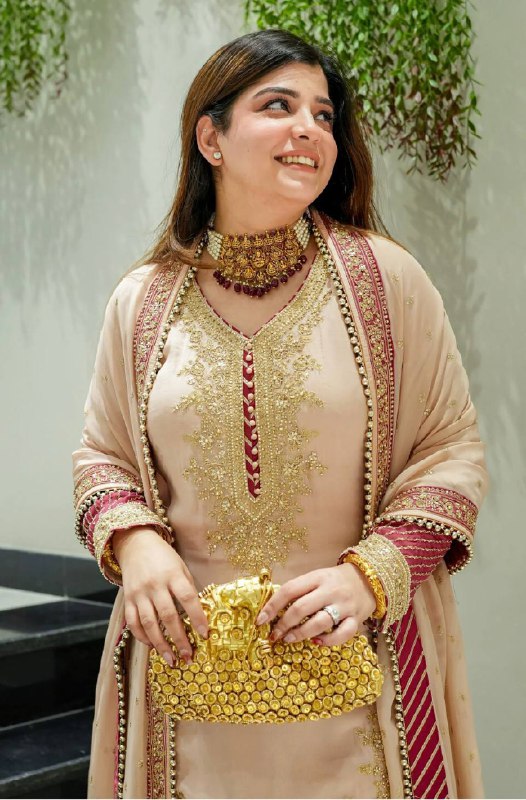 Rehana Silk Moti Handwork Sharara Suit Set