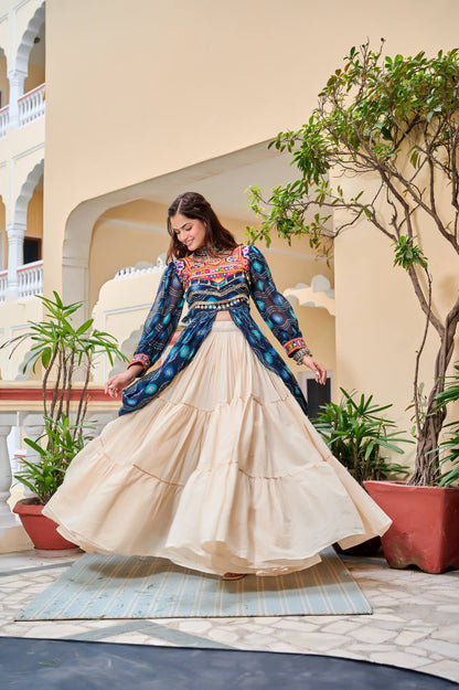 Afsana Navratri Special Gamathi Work Lehenga choli