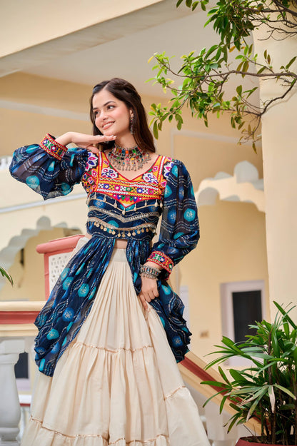 Afsana Navratri Special Gamathi Work Lehenga choli
