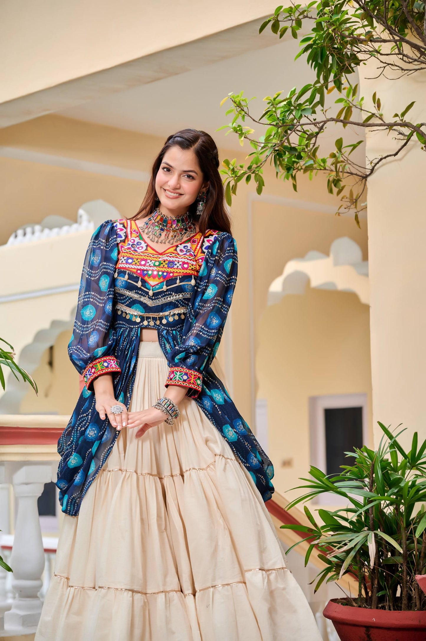 Afsana Navratri Special Gamathi Work Lehenga choli