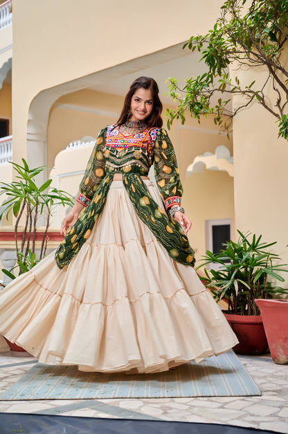 Afsana Navratri Special Gamathi Work Lehenga choli