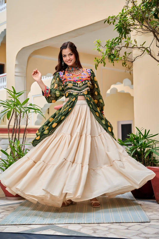 Afsana Navratri Special Gamathi Work Lehenga choli