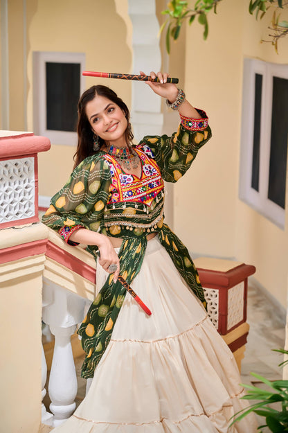 Afsana Navratri Special Gamathi Work Lehenga choli