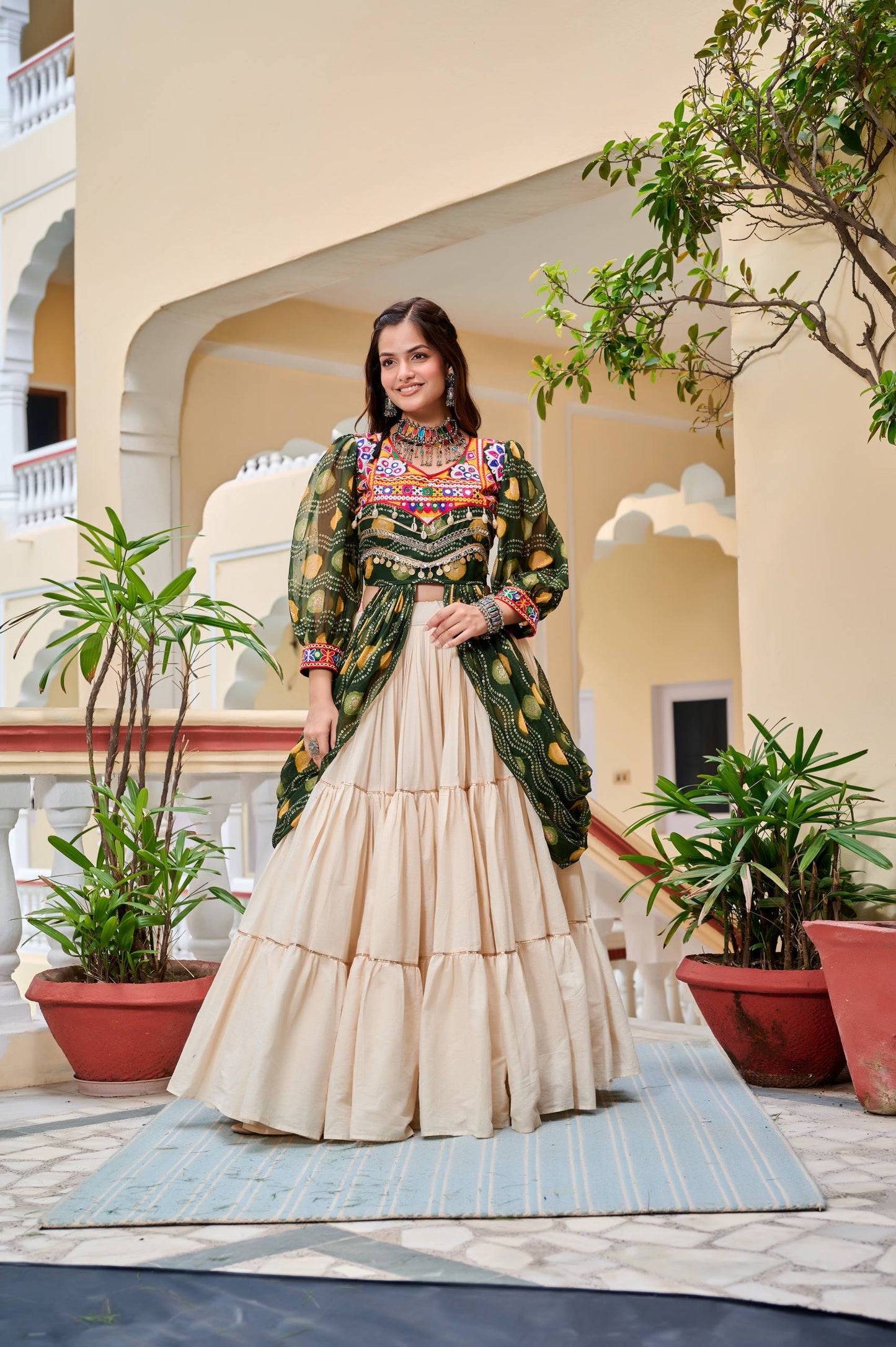 Afsana Navratri Special Gamathi Work Lehenga choli