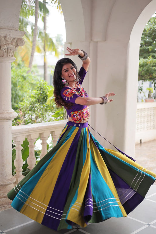 Multi Navratri Special Beautiful Designer Lahenga Choli