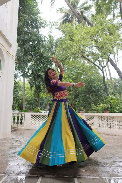 Multi Navratri Special Beautiful Designer Lahenga Choli
