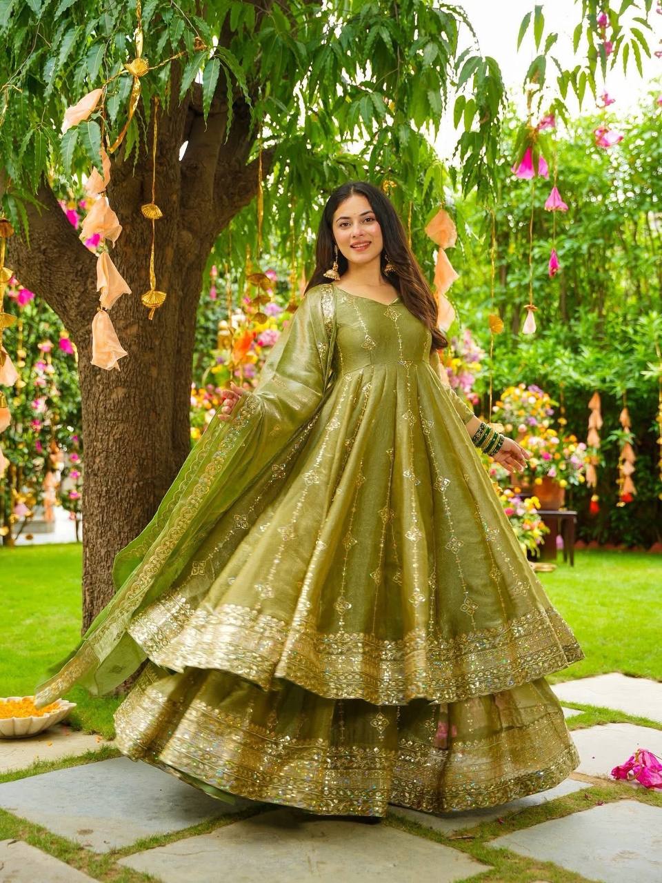 Avni Crunchy Silk Ethnic Wear Designer Outfit