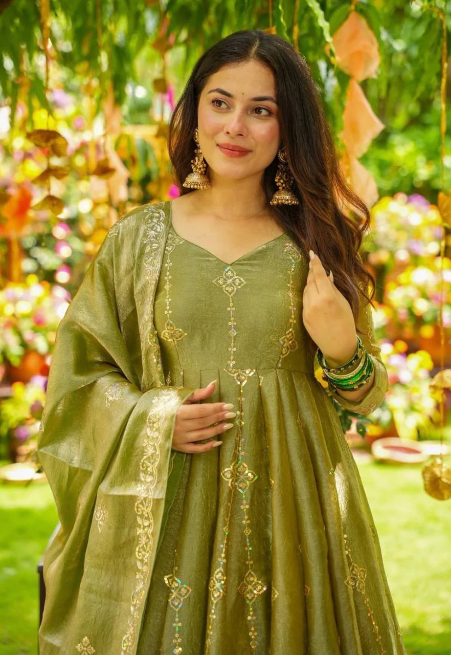 Avni Crunchy Silk Ethnic Wear Designer Outfit