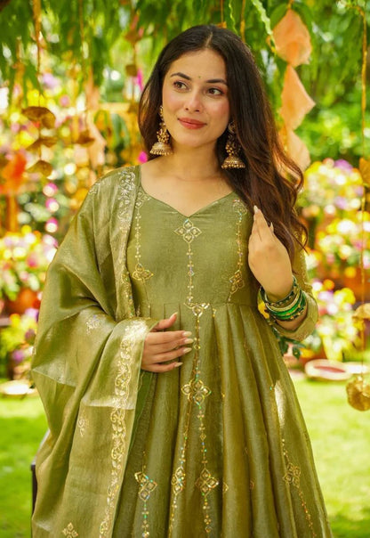 Avni Crunchy Silk Ethnic Wear Designer Outfit