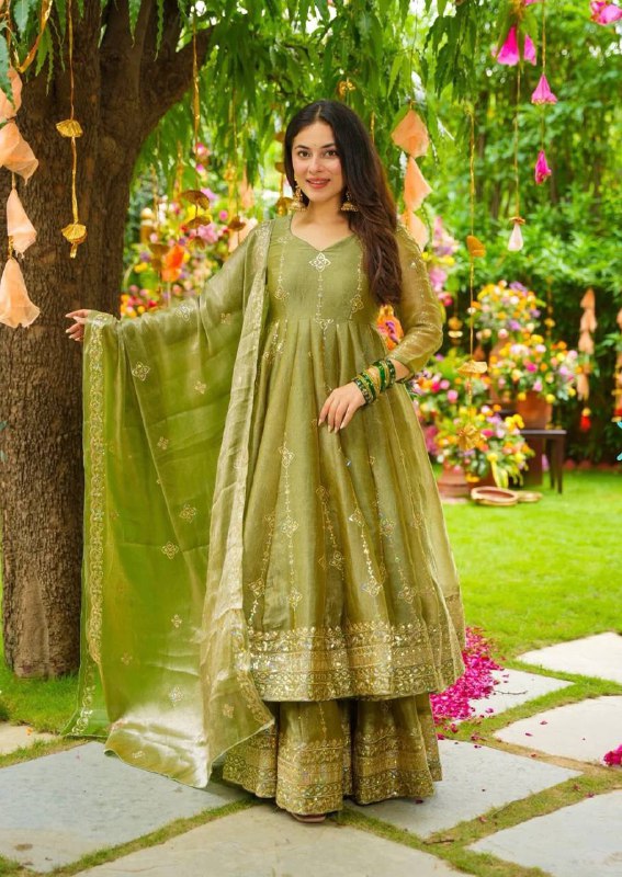 Avni Crunchy Silk Ethnic Wear Designer Outfit