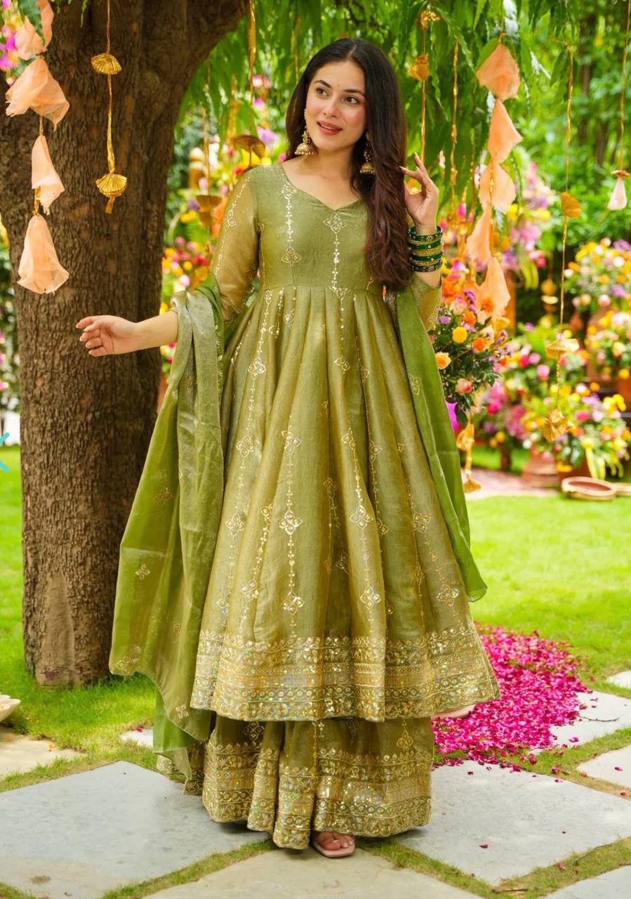 Avni Crunchy Silk Ethnic Wear Designer Outfit