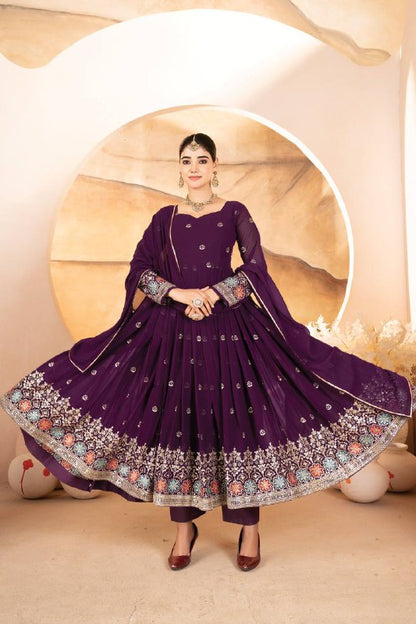 Aanika Purple Anarkali Suit