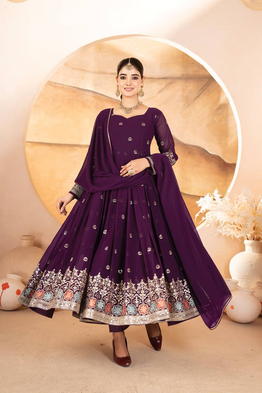 Aanika Purple Anarkali Suit