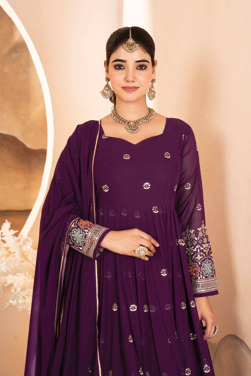 Aanika Purple Anarkali Suit