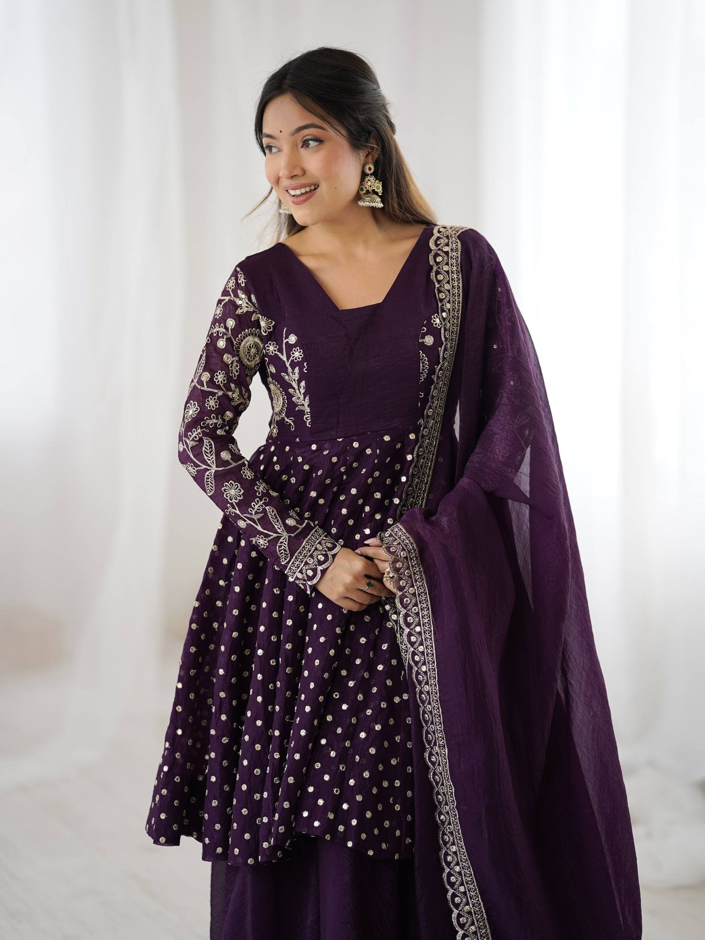 Pankhudi Embroidery Sequence Work Suit Set