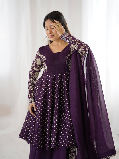 Pankhudi Embroidery Sequence Work Suit Set