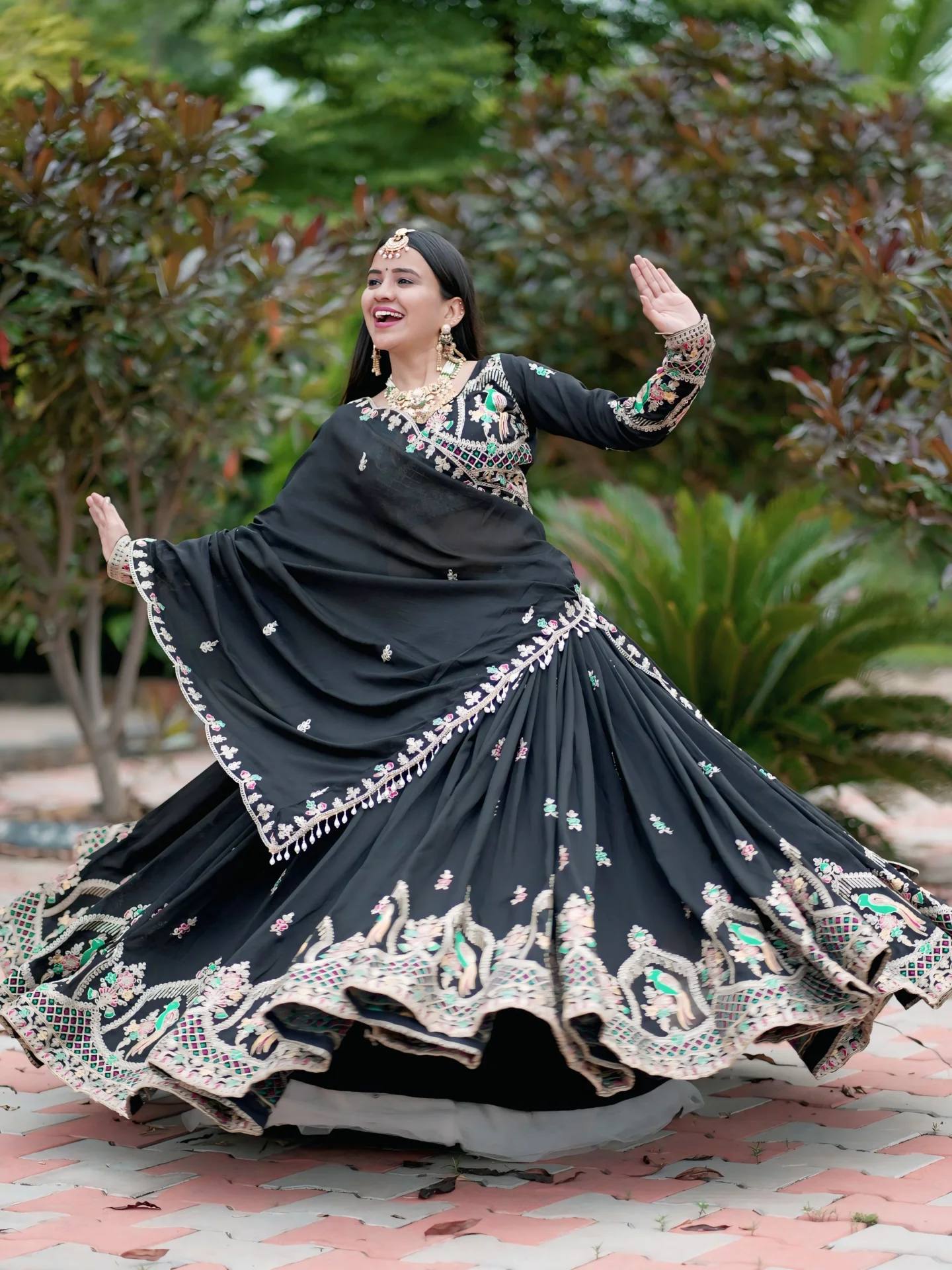 Vichitar Black Lehenga Choli