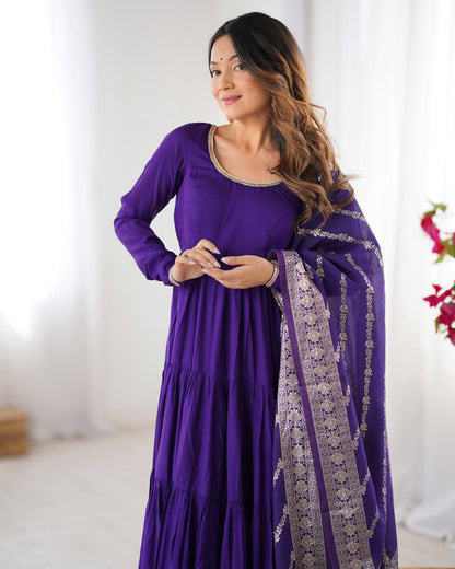 Zuri Romansilk Chanderl Fabric Anarkali