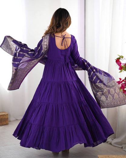 Zuri Romansilk Chanderl Fabric Anarkali