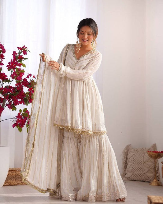 Zoya Mal Chanderi Pretty Sharara Plazzo
