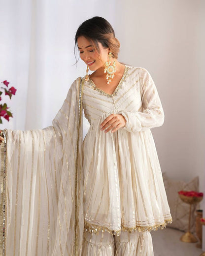 Zoya Mal Chanderi Pretty Sharara Plazzo