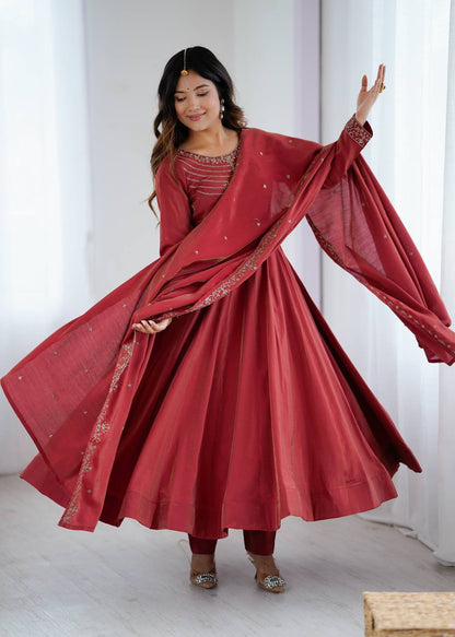 Mahi Chanderi Silk Anarkali Gown