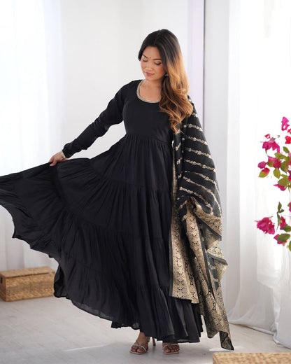 Zuri Romansilk Chanderl Fabric Anarkali