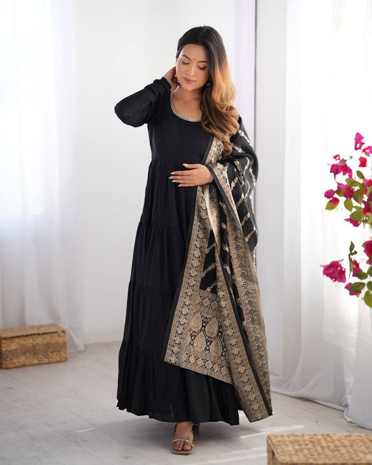 Zuri Romansilk Chanderl Fabric Anarkali