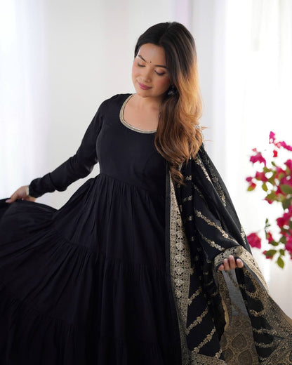 Zuri Romansilk Chanderl Fabric Anarkali