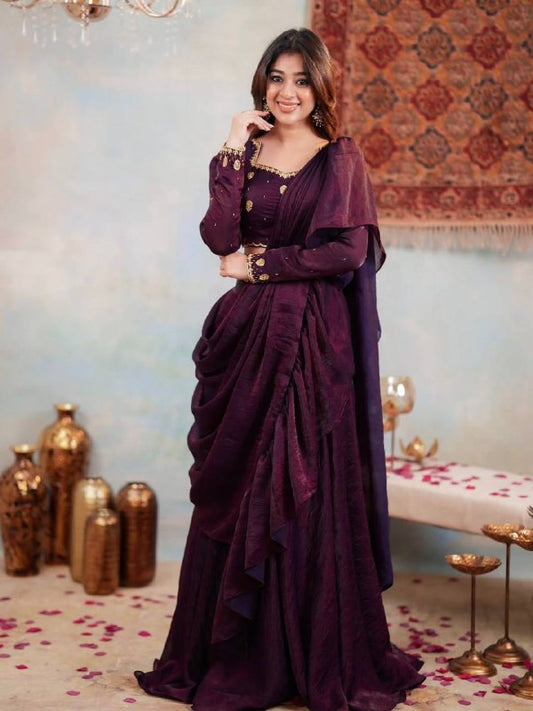 Love-Yatri Two Tone Fandy Silk Lahenga Choli