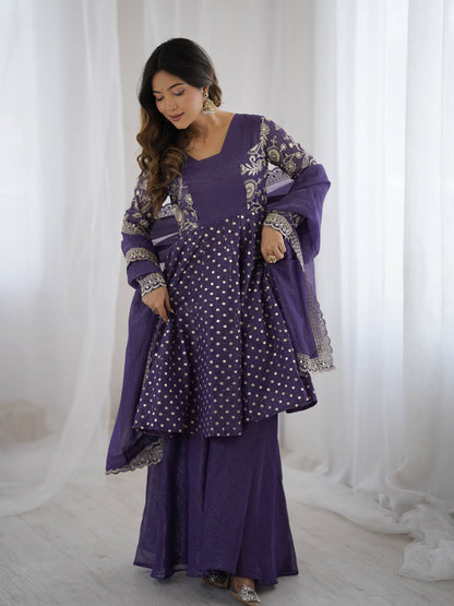 Pankhudi Embroidery Sequence Work Suit Set