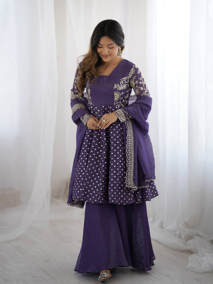 Pankhudi Embroidery Sequence Work Suit Set