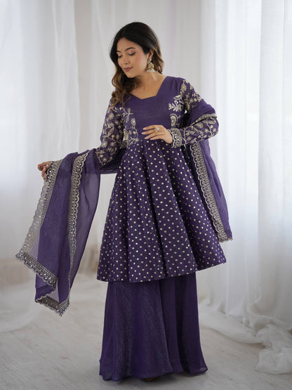 Pankhudi Embroidery Sequence Work Suit Set