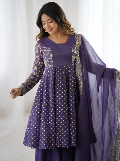 Pankhudi Embroidery Sequence Work Suit Set