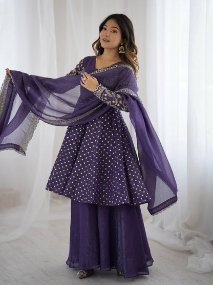 Pankhudi Embroidery Sequence Work Suit Set