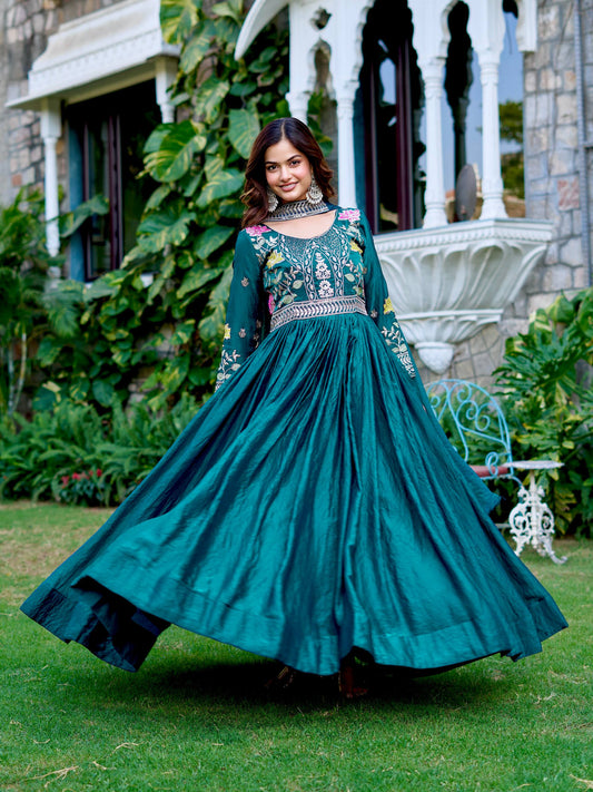Akira Fendy silk Launching Long Gown