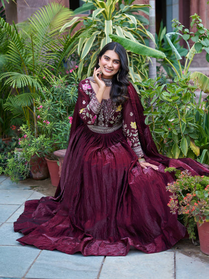 Akira Fendy silk Launching Long Gown
