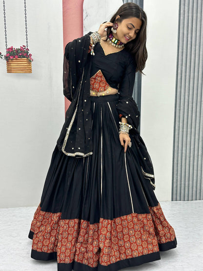 Nine-Night Queen's Fox Georgette Lehenga Choli