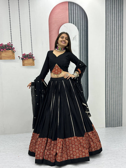 Nine-Night Queen's Fox Georgette Lehenga Choli