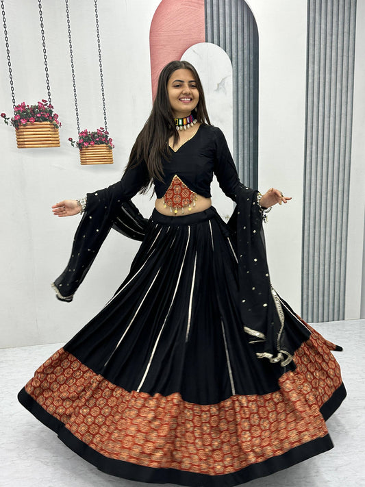 Nine-Night Queen's Fox Georgette Lehenga Choli