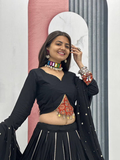 Nine-Night Queen's Fox Georgette Lehenga Choli