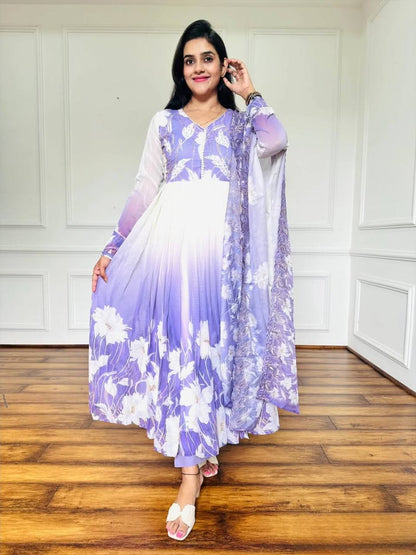 Vriti Elegant Digital Print Anarkali Set
