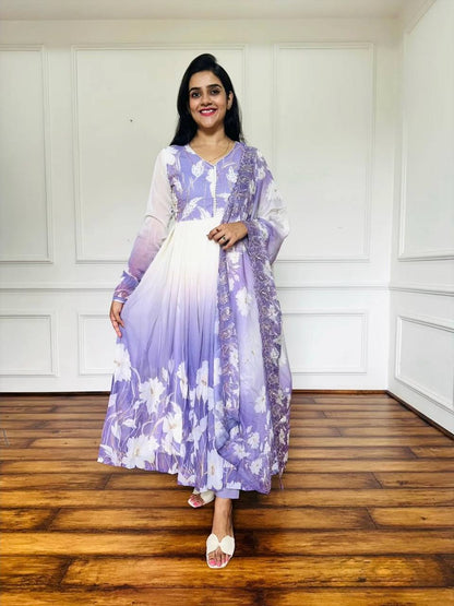 Vriti Elegant Digital Print Anarkali Set