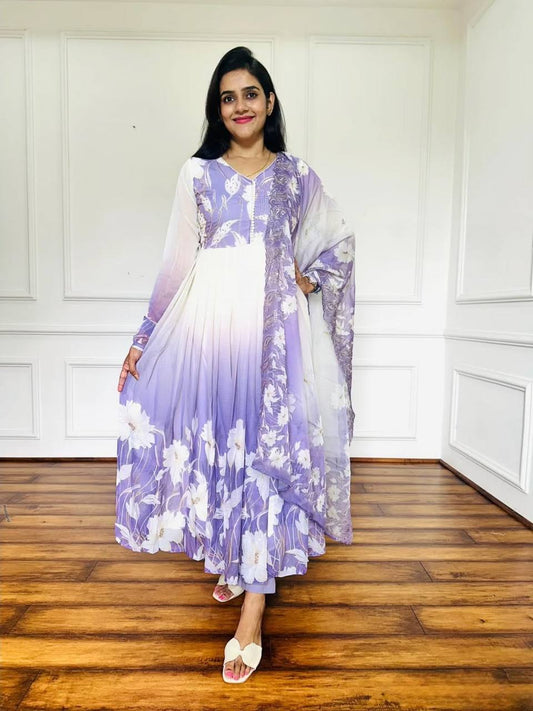 Vriti Elegant Digital Print Anarkali Set