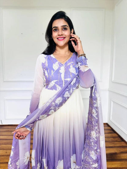 Vriti Elegant Digital Print Anarkali Set