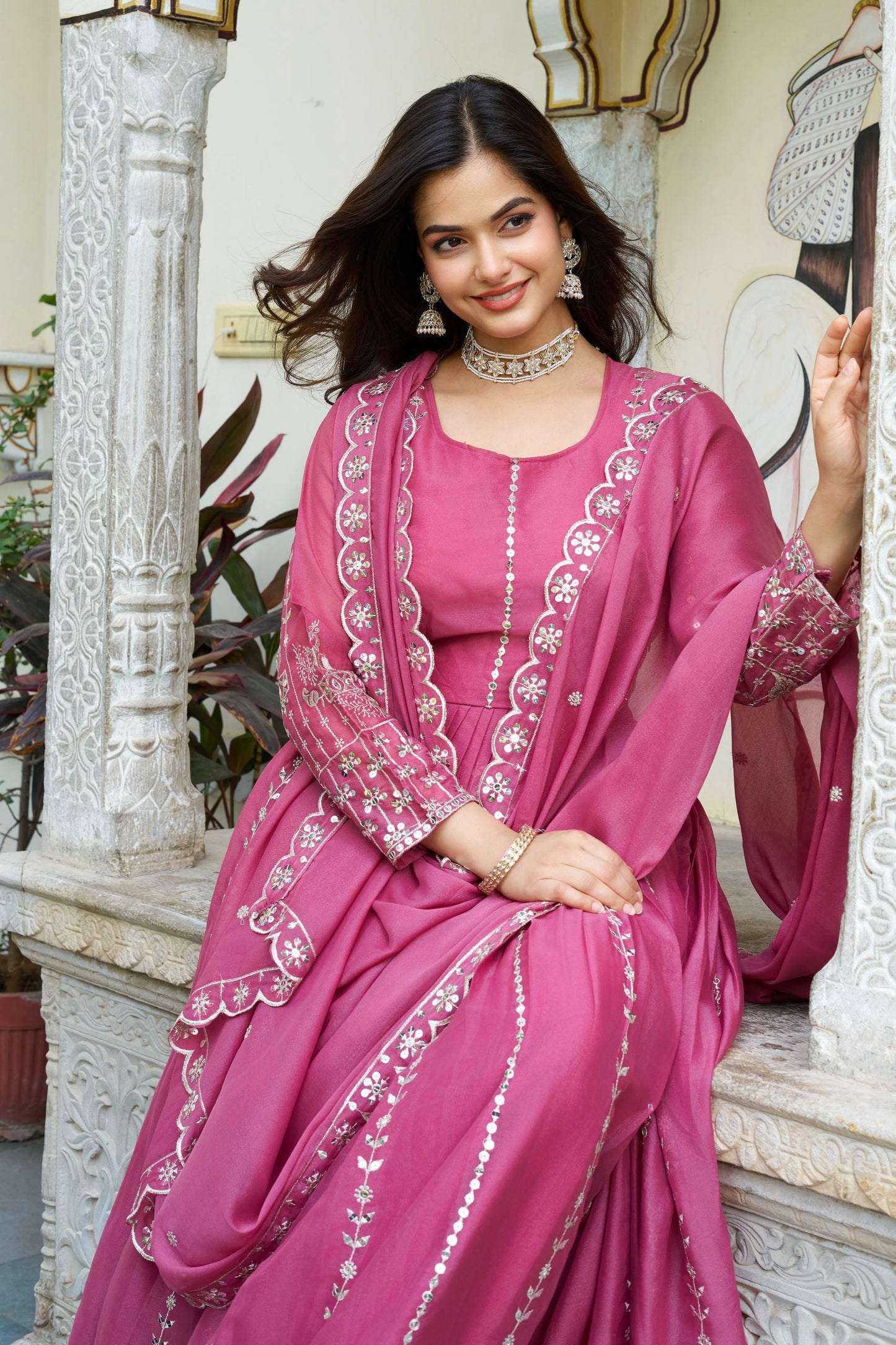 Twince Star Georgette Beautifil Gown Set