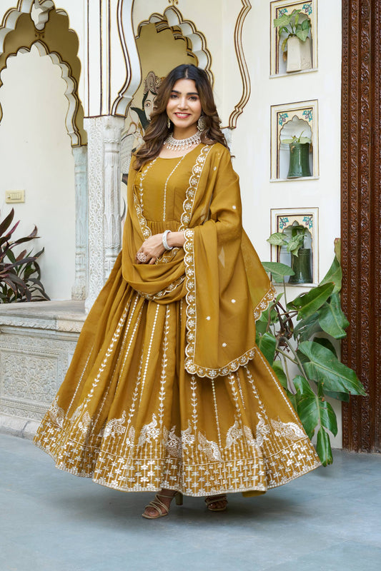 Twince Star Georgette Beautifil Gown Set